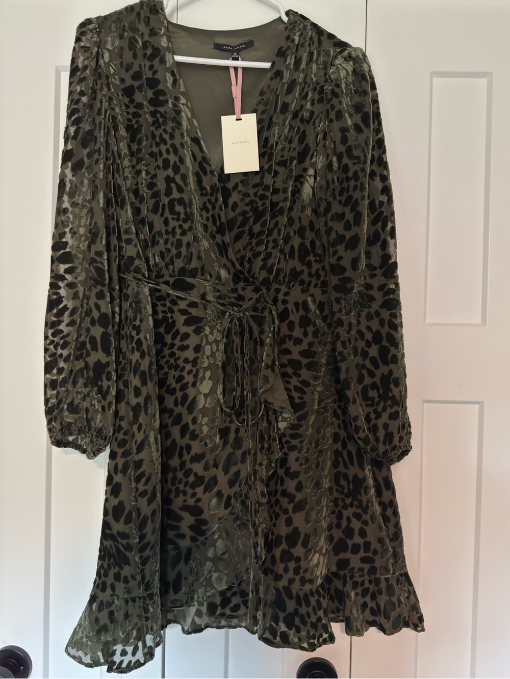 Alex Marie Moss Green Dress Size 14 - NWT